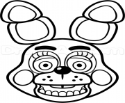 Coloriage mangle golden freddy face fnaf coloring pages