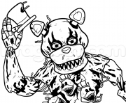 Coloriage draw nightmare freddy fazbear five nights at freddys fnaf coloring pages