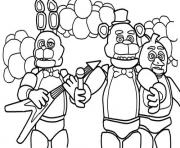 Coloriage five nights at freddys fnaf music band coloring pages