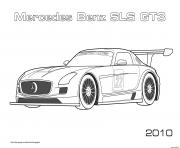Coloriage Formule 1 Mercedes Benz SLS GT3 Voiture de Course