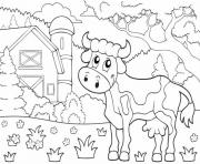 Coloriage vache animal de la ferme