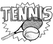 Coloriage raquette de tennis