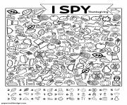 Coloriage I Spy Back Thanksgiving