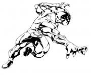 Coloriage panthere noire de marvel comics