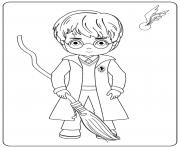 Coloriage Harry With Broom