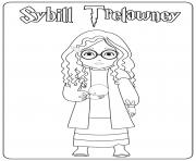 Coloriage Sybill Trelawney