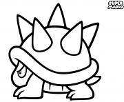 Coloriage super mario spiny spine shelled