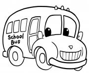 Coloriage autobus scolaire