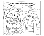 Coloriage nursery rhymes baa baa black sheep