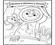 Coloriage nursery rhymes hickory dickory dock
