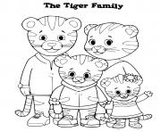 Coloriage famille daniel tiger