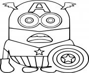 Coloriage Captain America Minion
