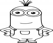 Coloriage Simple Kevin Minion