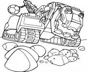Coloriage Ty Rux and Rocks Dinotrux