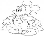 Coloriage mickey mouse vampire halloween
