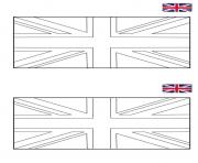 Coloriage drapeau anglais angleterre avec exemple couleur