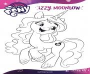 Coloriage izzy moonbow energetic unicorn mlp 5