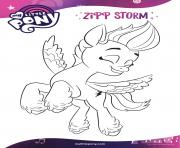 Coloriage zipp storm est le poney rebelle mlp 5