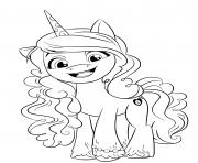 Coloriage izzy moonbow loves crafting mlp 5