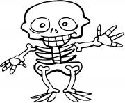 Coloriage squelette enfant halloween