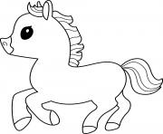 Coloriage cheval poney mignon