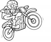 Coloriage moto cross jump