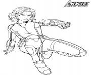 Coloriage Super heroine Marvel Avengers Black Widow