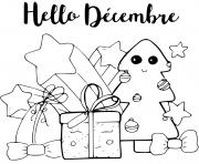 Coloriage hello december en anglais bonjour decembre