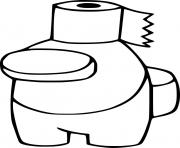 Coloriage Among Us Toilet Paper