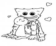 Coloriage Huggy Wuggy Love