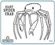 Coloriage giant spider crab octonaute creature