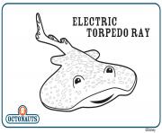 Coloriage electric torpedo ray octonaute creature