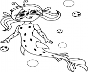 Coloriage ladybug mermaid sirene miraculous