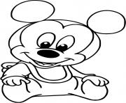 Coloriage mickey mouse bebe