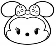 Coloriage Minnie Mouse Tsum Tsum kawaii disney