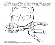 Coloriage black panther fan art marvel super heros