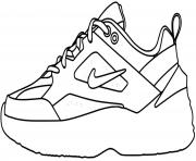 Coloriage basket nike chaussure mode