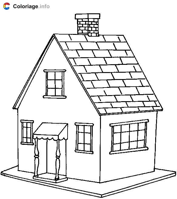 Coloriage Maison à colorier - Maison à imprimer