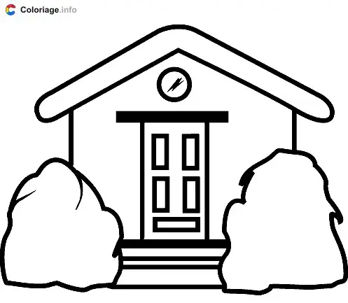 Coloriage Petite maisonnette - Maison à imprimer