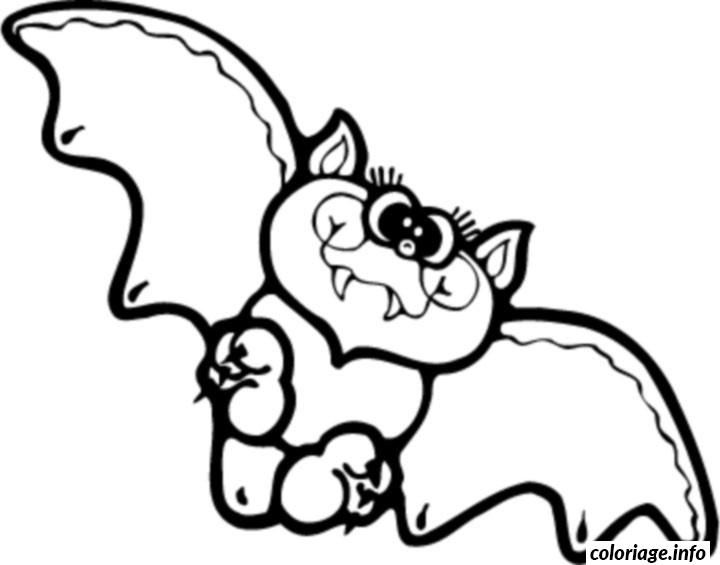 Coloriage Halloween chauve souris