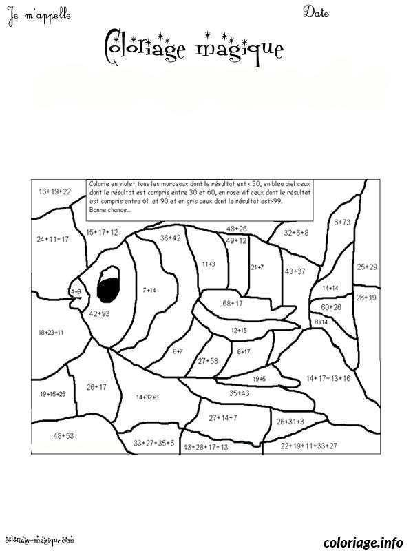 Coloriage Magique addition