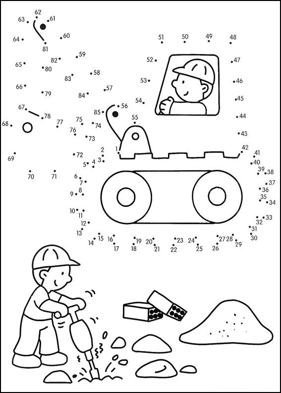 Coloriage Relier points numérotés et créer ton dessin - Points a relier à imprimer