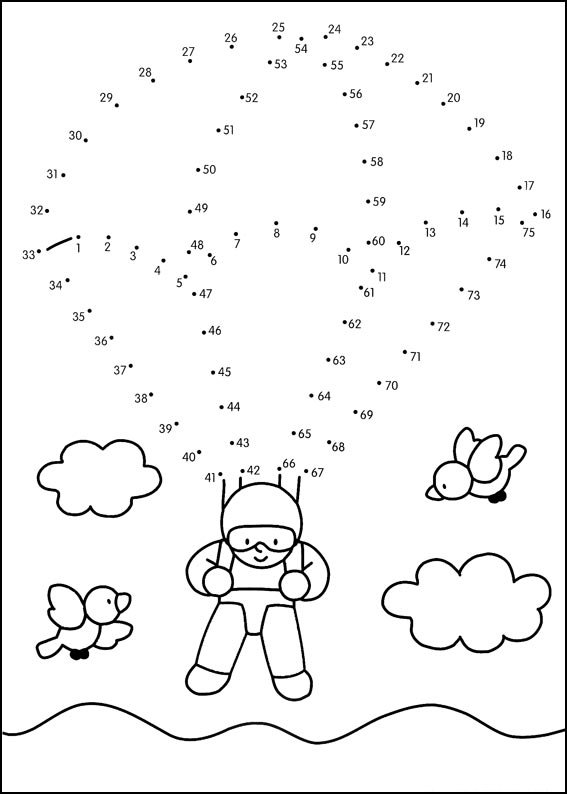 Coloriage Jeu de points à relier numéro 117 - Points a relier à imprimer