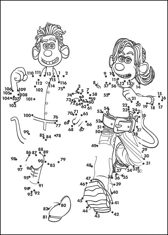 Coloriage Jeu de points à relier numéro 135 - Points a relier à imprimer