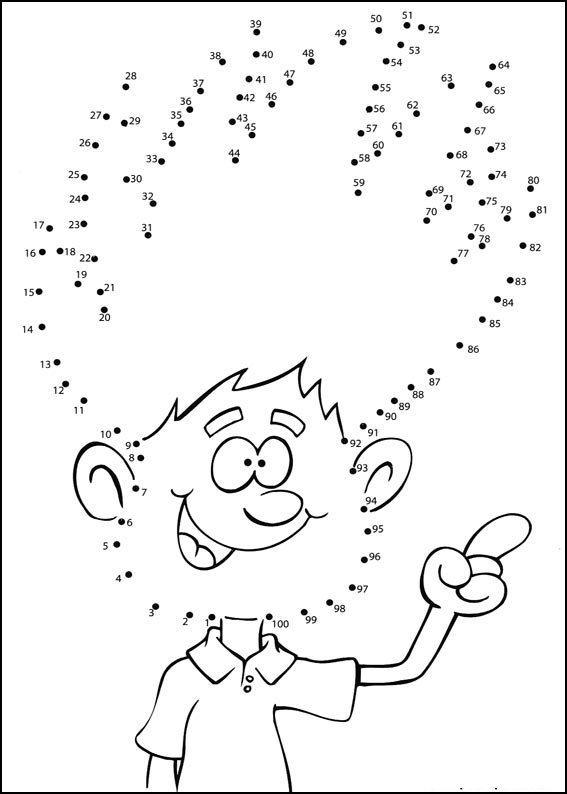 Coloriage Jeu de points à relier pour enfants - Points a relier à imprimer