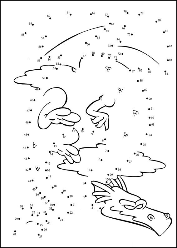 Coloriage Jeu de points à relier numéro 95 - Points a relier à imprimer