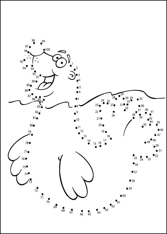 Coloriage Jeu de points à relier numéro 104 - Points a relier à imprimer