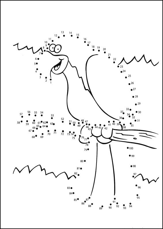 Coloriage Jeu de points à relier numéroté - Points a relier à imprimer