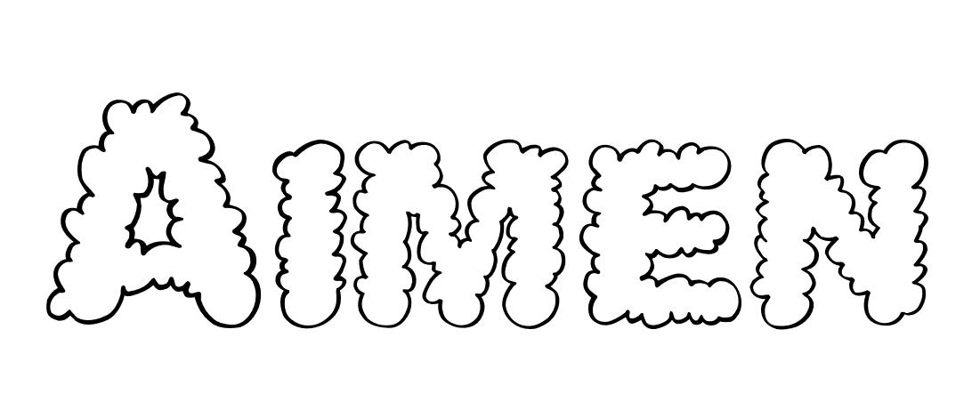 Coloriage Aimen - Prénom à imprimer