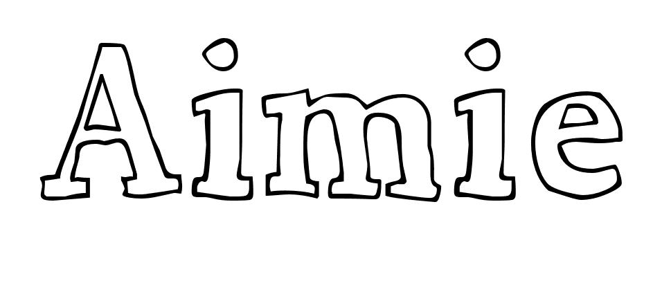 Coloriage Aimie - Prénom à imprimer
